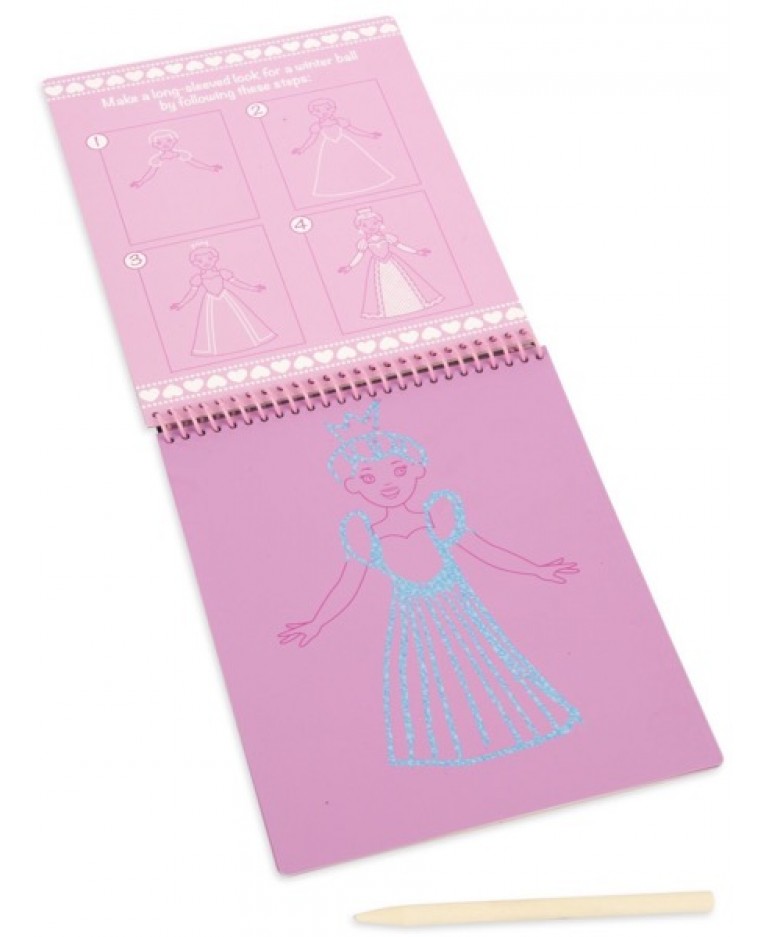 Набор для рисования Scratch Art Научись рисовать принцесс  